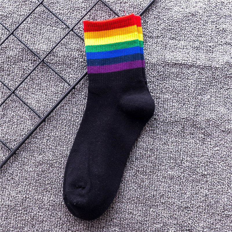 Cotton Socks In Tube Socks Rainbow Sports Socks Ms. Socks